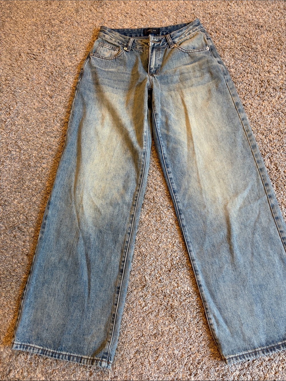 White Fox Boutique Light Blue Wide-Leg Denim Jeans